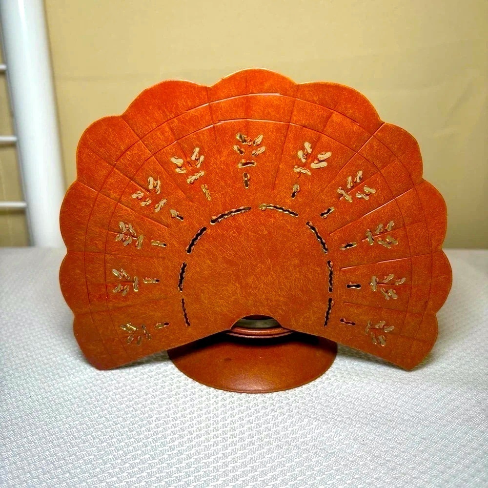 Painted metal turkey Thanksgiving candle holder - Picture 4 of 5
